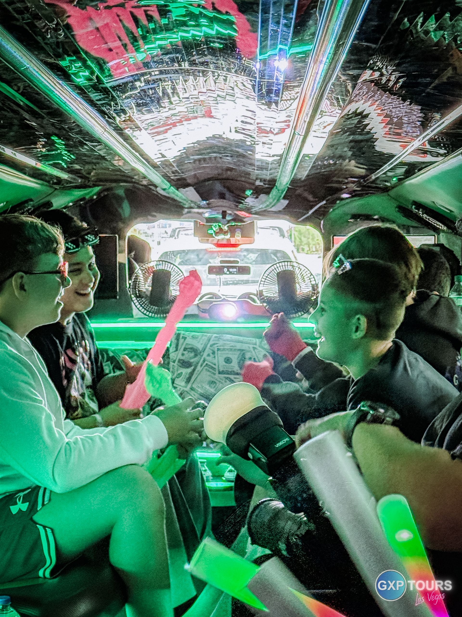 Kids team celebration party bus Las Vegas